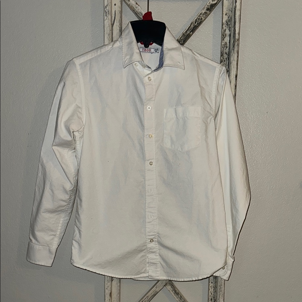 Izod White Button Down Shirt